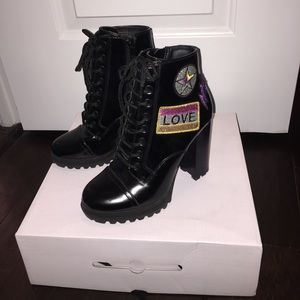 Aldo Glitterati combat boots